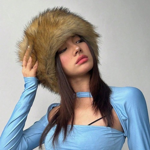 Women fur plush headband - women,