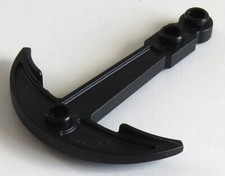 LEGO - Anker / Anchor mit 2 Ösen / Löcher, schwarz # 95354