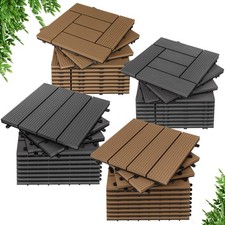 WPC Fliesen Terrassenfliesen Balkonfliesen Holzfliesen 30x30cm Pool Garten