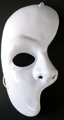 Weiße halbmaske phantommaske - weiße,