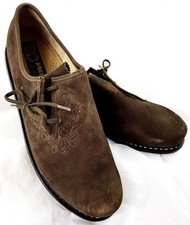 Meindl Tegernsee Bavarian Luxus-Leder-Haferl-Trachtenschuh Olivbraun Gr 13 /48,5