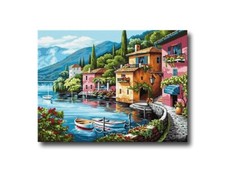 Gobelin Stickbild Stickpackung Gedruckter Stramin und Garn Landschaften 465