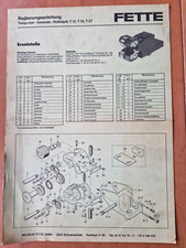 FETTE Bedienungsanleitung
