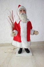 ANTIKER NIKOLAUS WEIHNACHTSMANN KOPFNICKER MASSE SCHAUFENSTERAUTOMAT   80 cm