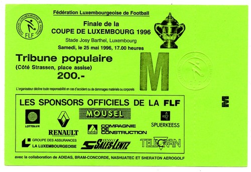 Ticket lux cupfinal union - ticket,