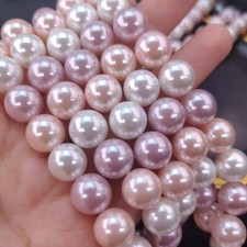 Rosa Perlen zum DIY Schmuck Basteln  MIX Farbe 10mm  Muschelkernperlen barock