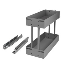 Modern Küchenschrank Auszug 2 Etagen Softclose Möbel von 25 bis 60 cm Anthrazit