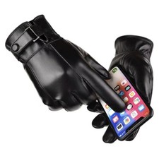Schwarze Echt-Lederhandschuhe