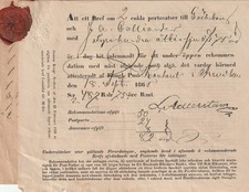 SWEDEN: Postal form, Receipt