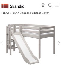 Flexa Halbhohes Bett Massiv Kiefer,  90x200 Bett