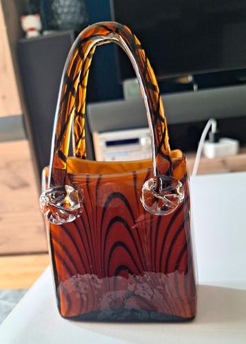 Vintage murano stil glasvase - vintage,