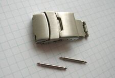 Sicherheits Edelstahlfaltschließe für Kautschukband Stahlband 18 od 20 od 22 mm