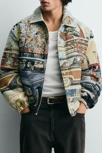 Zara steppjacke aus - steppjacke, jacquard