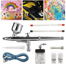 Airbrush Set Profi Airbrushpistole Kit mit 0,2mm 0,3mm 0,5mm Düsen Airbrush Kit