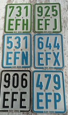 6 Nummernschilder Moped Mofa