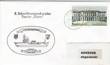 Deutsche Marine, A 513 Tender RHEIN, 3.Schnellbootgeschwader,Stempelbeleg 1998