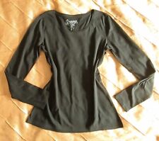 EDC ESPRIT BASIC DAMEN LANGARM BAUMWOLLE SHIRT ORGANIC SCHWARZ M, 38 NEU