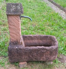 Sandsteintrog Sandsteinoptik  Brunnen Steintrog Naturstein Wassergrand Tränke