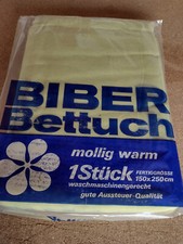 BIBER betttuch 150 x 250 cm   grün  UNBENUTZT AUSSTEUER