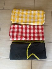 3x Bettwäsche IKEA 240 x 220 cm gelb rot karriert  Hulda Dans EKG blau grün