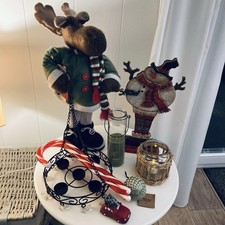 Dekopaket Dekoration Weihnachtsdeko Weihnachten ~ Elch Kerze Schneemann 