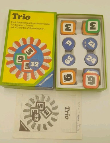 Ravensburger trio 1974 vintage - ravensburger,