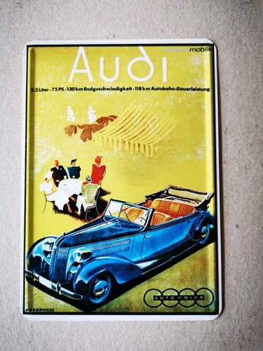 Audi blechschild museum - audi,