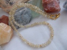 Citrin-Kette, 6mm fac. Linsen