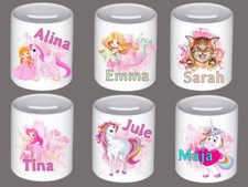 Spardose Sparschwein Name personalisiert Einhorn rosa Geschenk Mädchen