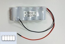 Akkupack für Notleuchten - Notbeleuchtung 6V 2500mAh NiCd - 5/C2500-R