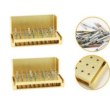 30x Zahnbohrer Dental Burs Zahnarzt Bohrer Dentalfräser+Desinfektion Ständer 2pc