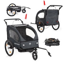 Kinderanhänger Kinderfahrradanhänger 2IN1  Buggy Jogger Set 1-2 Kinder Federung
