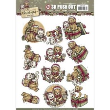 ✂ 3D-Stanzbogen - Tierische Weihnachten - SB10198 - Yvonne Creations - gestanzt