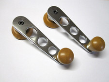 Fensterkurbel Holz/Chrom 2x VW Bus T2 T3 Käfer Golf I Polo I Porsche 914 924 944