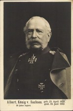 Ak König Albert von Sachsen, Portrait, Uniform, Eisernes Kreuz - 11035265
