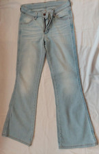 WRANGLER JEANS, BLAUE JEANS, HELLE JEANS, WEITES BEIN, SCHLAGHOSE, GR 28 - 31
