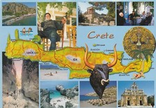 AK MAP, Landkarte, Umgebungskarte **KRETA - CRETE**