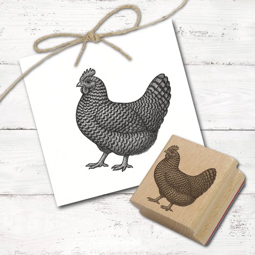 Motivstempel huhn 4 - huhn, größen