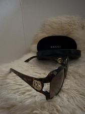 Gucci Sonnenbrille Braun Gold