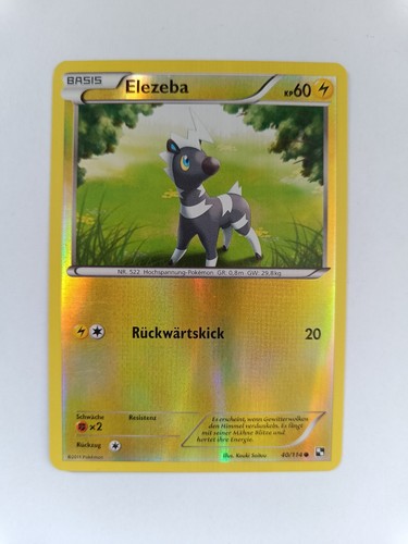 Pokémon karte elezeba 114 - karte:, 40/114