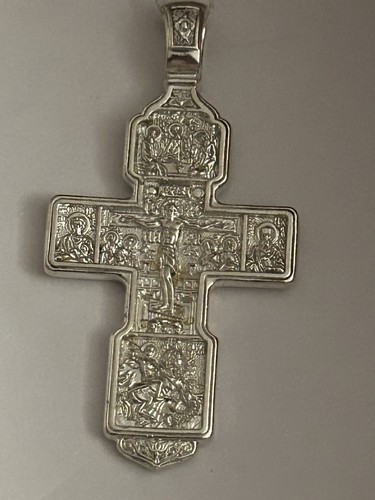 925er silber kreuz anhänger - silber,