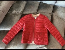 Trussardi Jeans Light Daunen Jacke Gr. M Neuwertig Rot Top Zustand