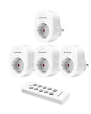 DEWENWILS Funksteckdosen Funksteckdosenset mit 4 Empfänger und 1 Fernbedienung