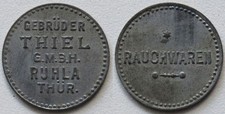 Ruhla, Thüringen Marke für Rauchwaren o.J. Gebrüder Thiel GmbH, selten!   129273