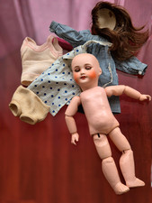 alte Puppe Typ Bleuette Unis
