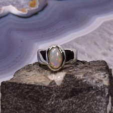 Edel Opal Ring, 925er Silber