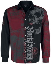 Rock Rebel by EMP Herren schwarz-rotes Hemd mit Print