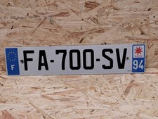 NUMMERNSCHILD FRANKREICH IN EU