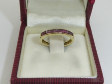 585 Gold 14K Gelbgold Goldring Rubin Memory Ring 2,42 g RG 52 - 16,5 mm 4735a