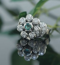 Smaragd Brillant Ring in 585er